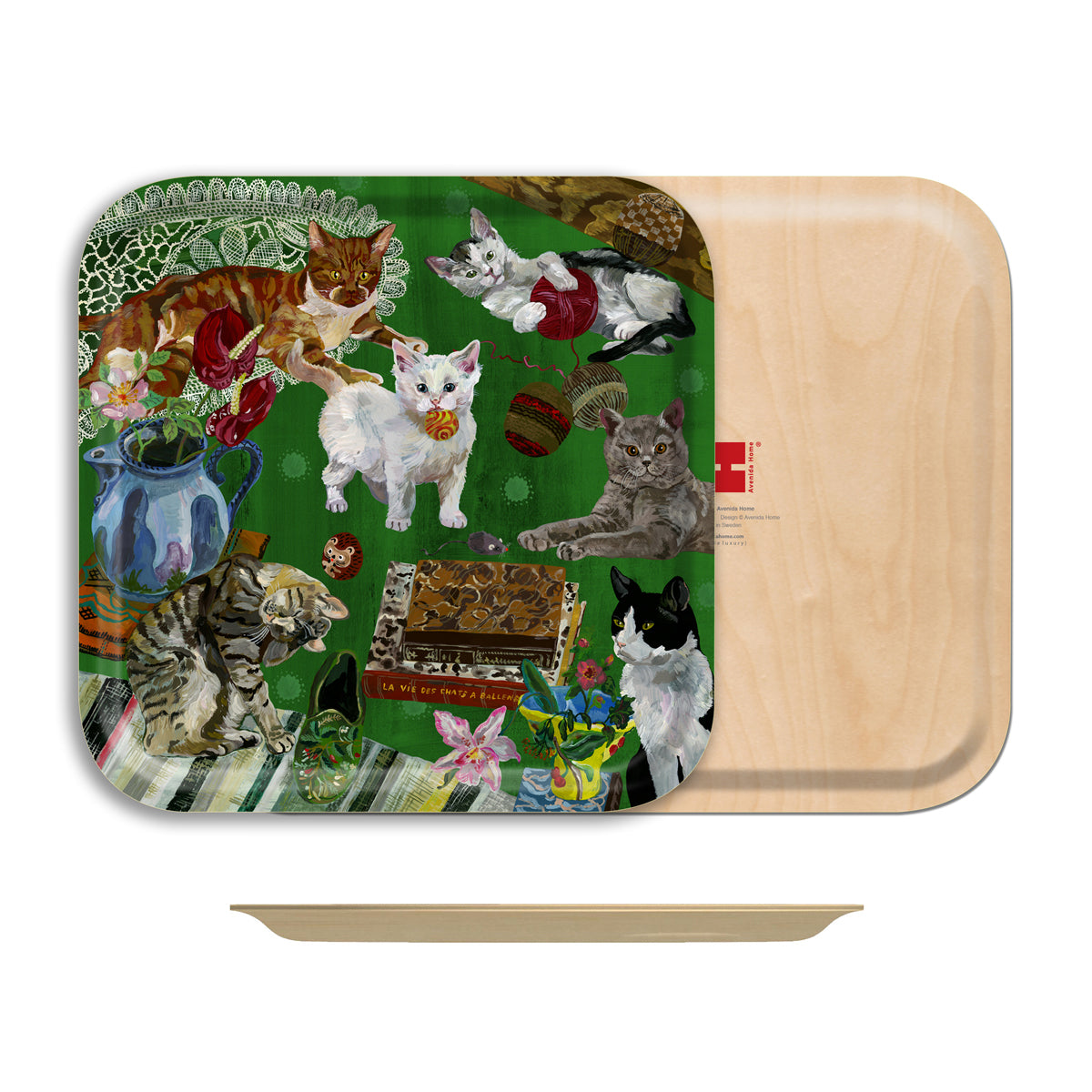 Les Chats Square Tray - Avenida Home