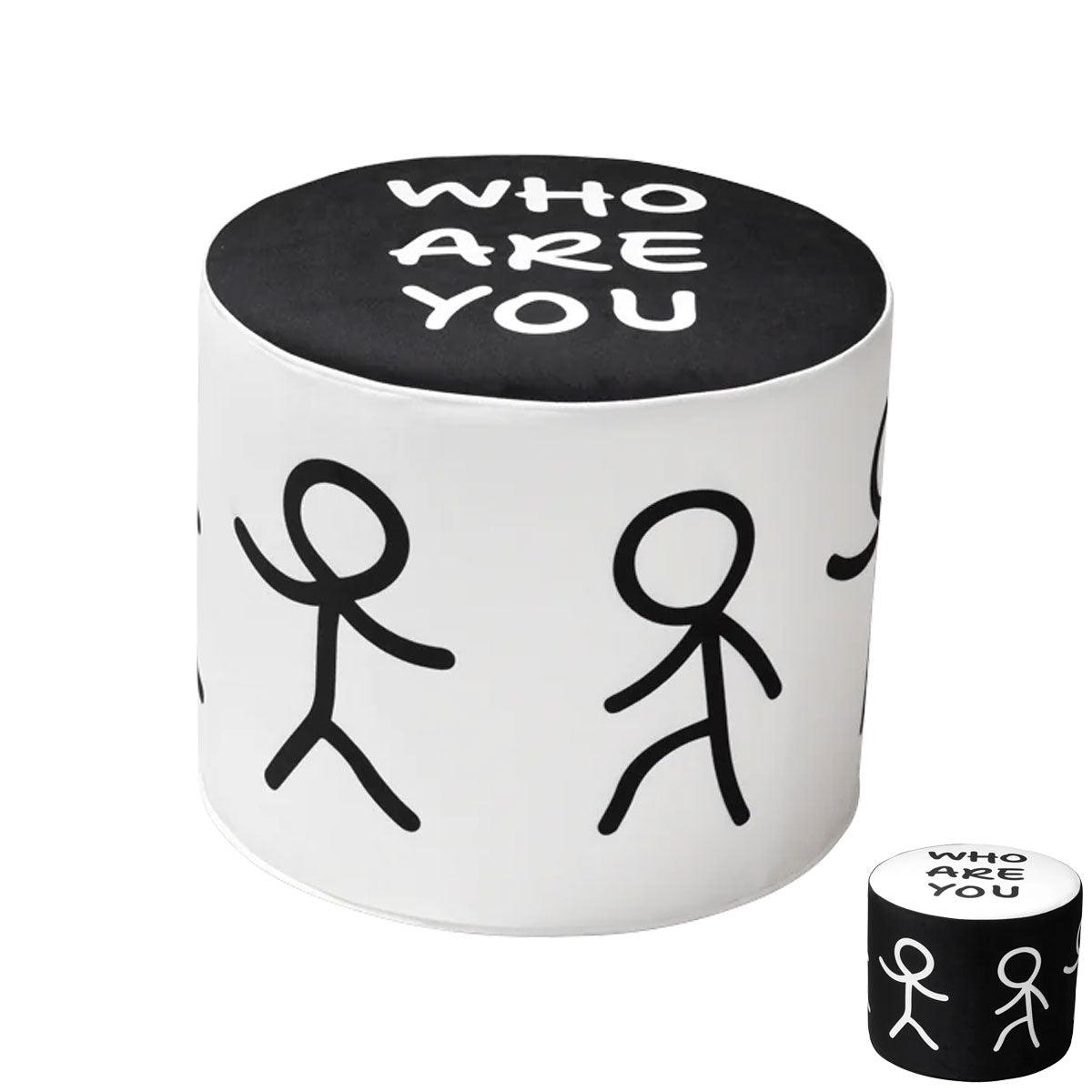 Linescapes Pouf S by Shantell Martin - Qeeboo