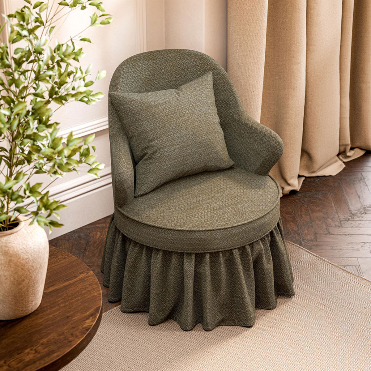 Sanderson Littlecombe Wool fabric – Moss/Mineral (2)