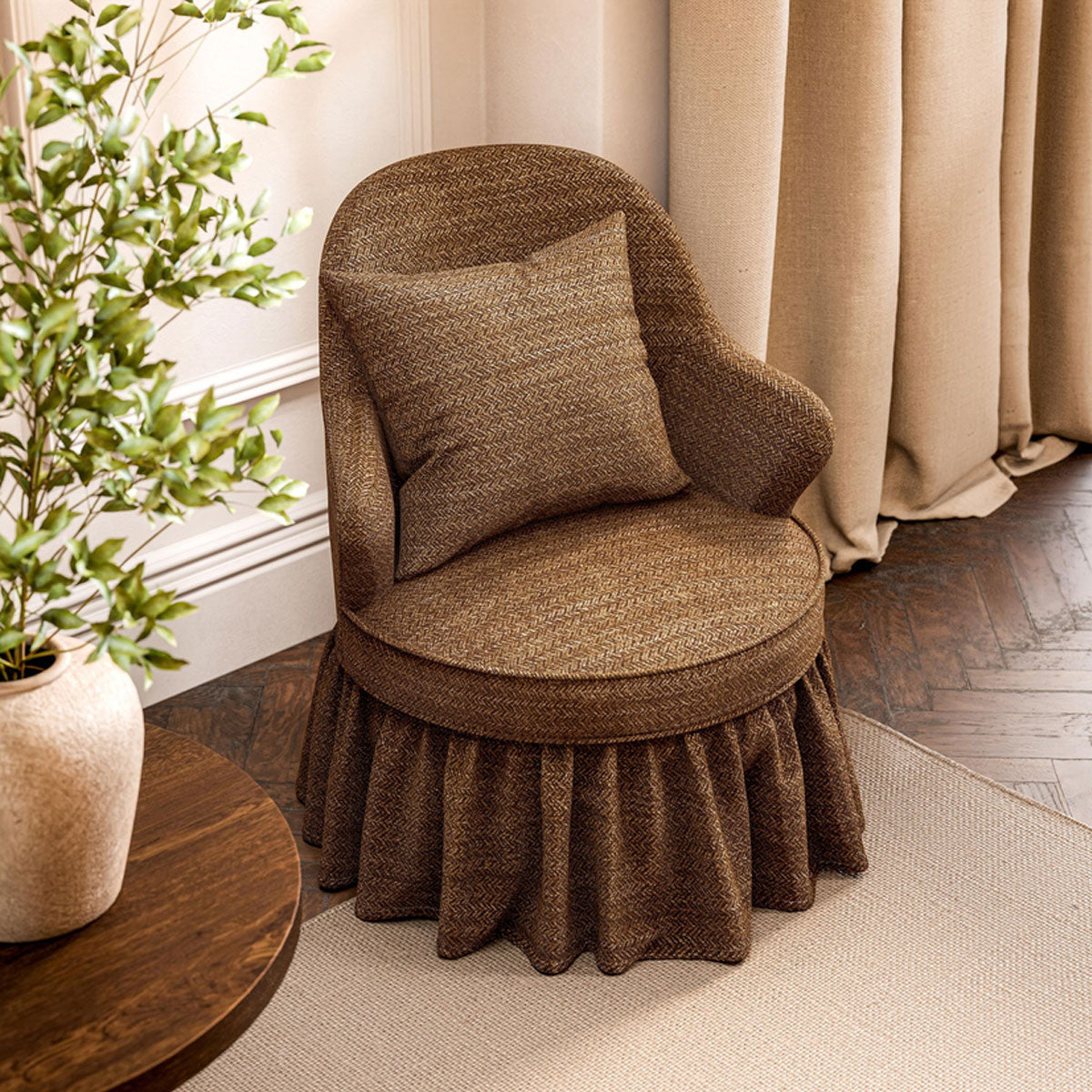 Sanderson Littlecombe Wool fabric – Muntjac/Maple (2)