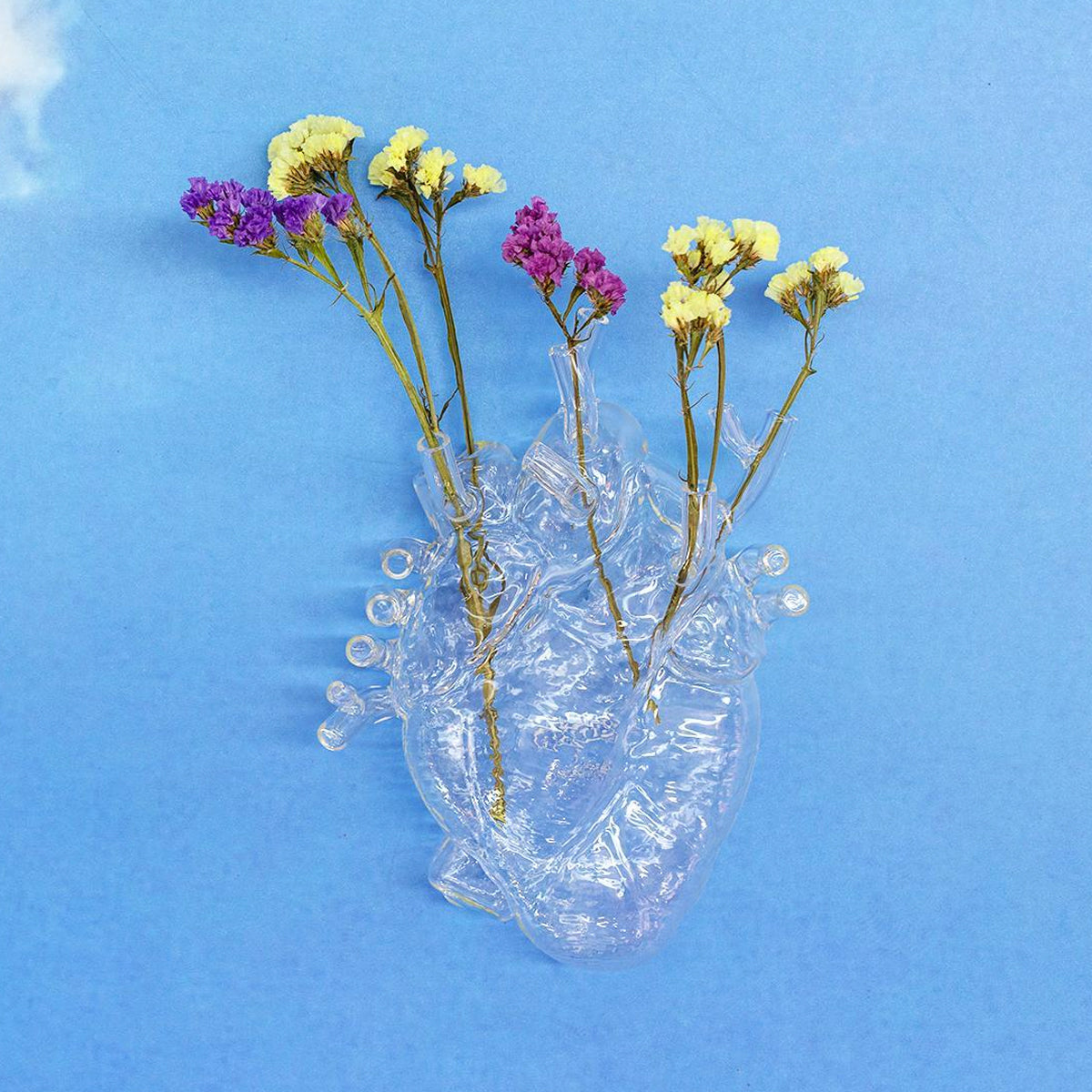 Love in Bloom Glass Heart Vase - Seletti