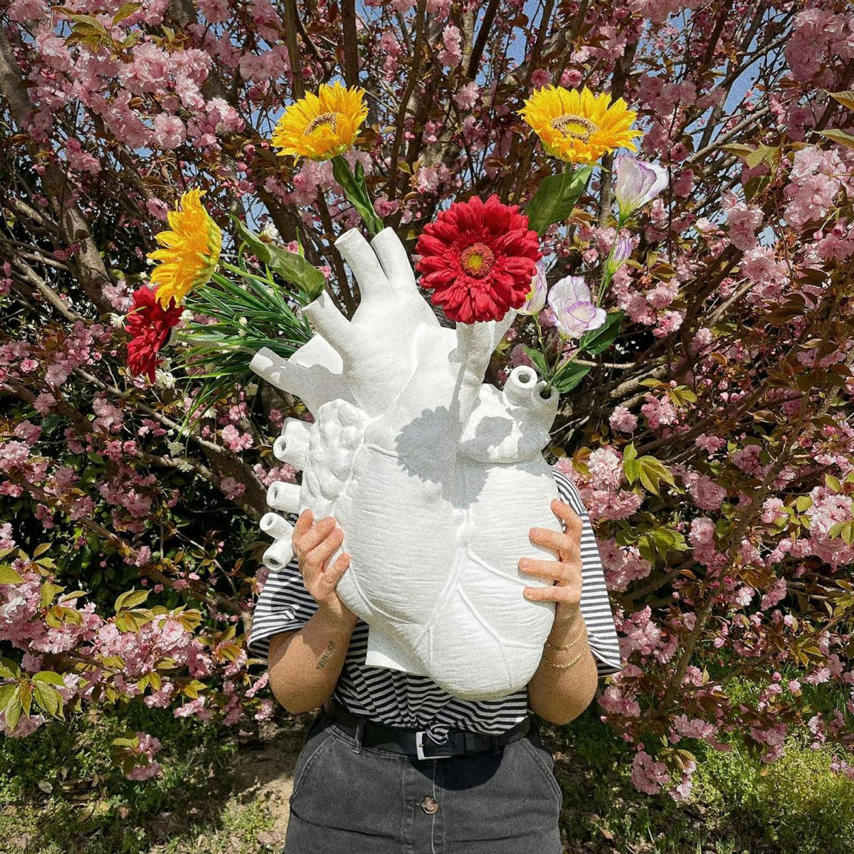 Giant Love in Bloom - Heart Vase