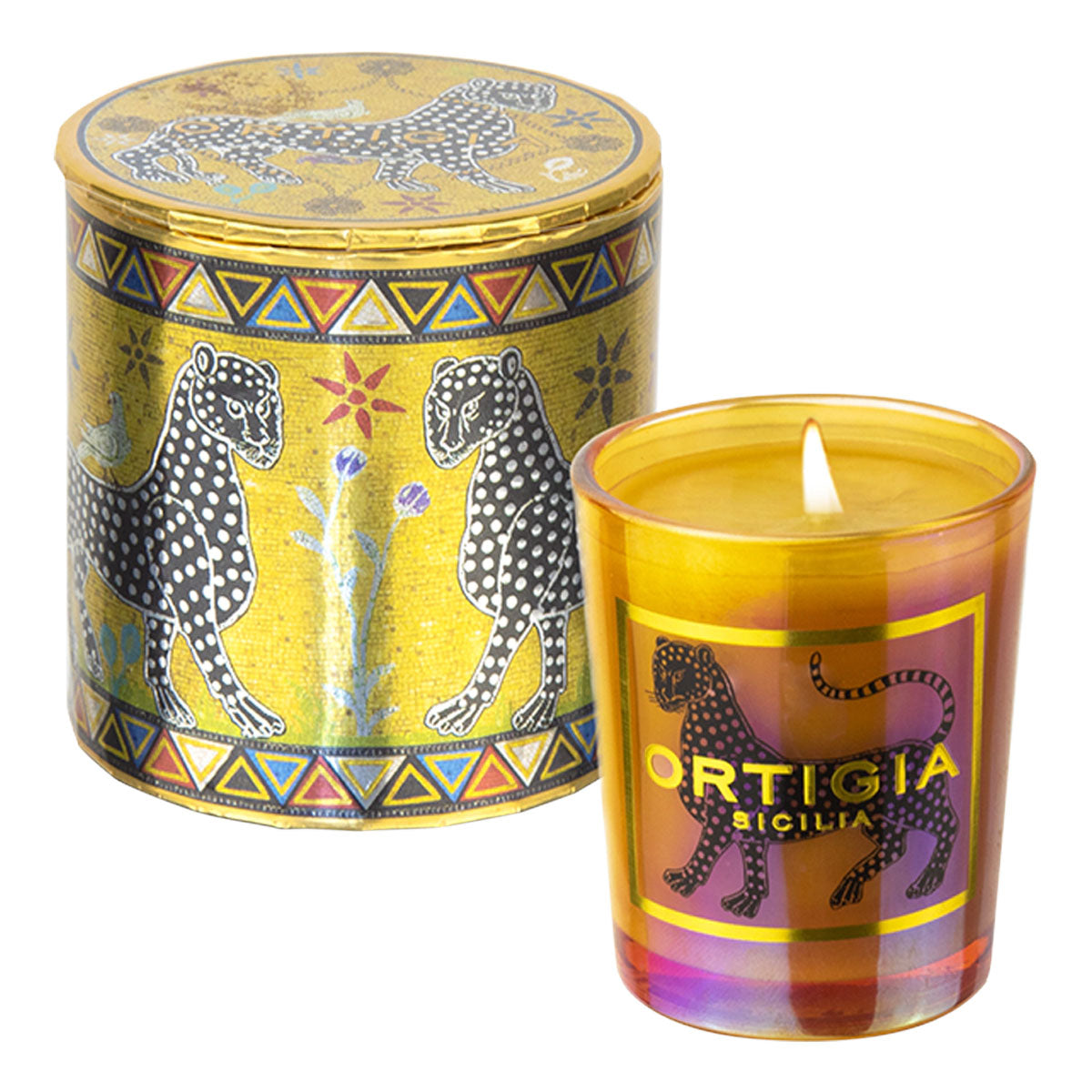 Small Decorated Candle - Ortigia