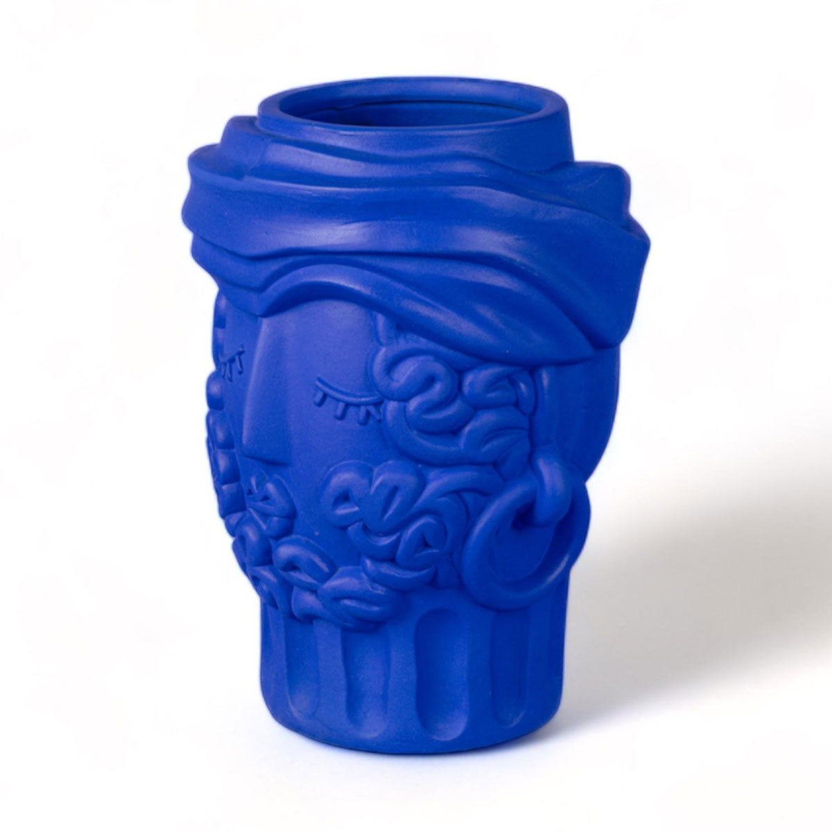 Magna Graecia Terracotta Vase Man Blue - Seletti