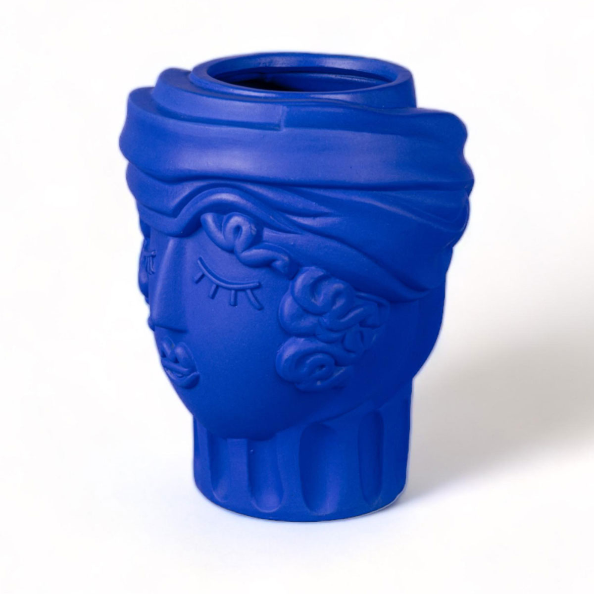 Magna Graecia Terracotta Vase Woman Blue - Seletti