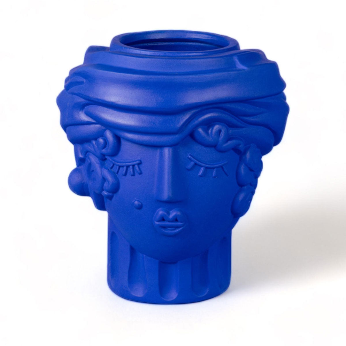 Magna Graecia Terracotta Vase Woman Blue - Seletti