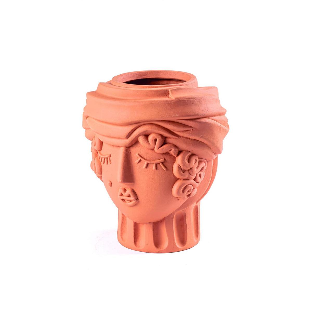 Magna Graecia Terracotta Head Vase - Seletti