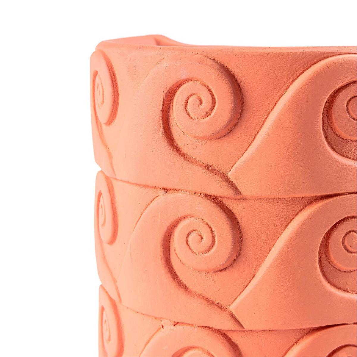 Magna Graecia Terracotta Wall Vase Onde - Seletti