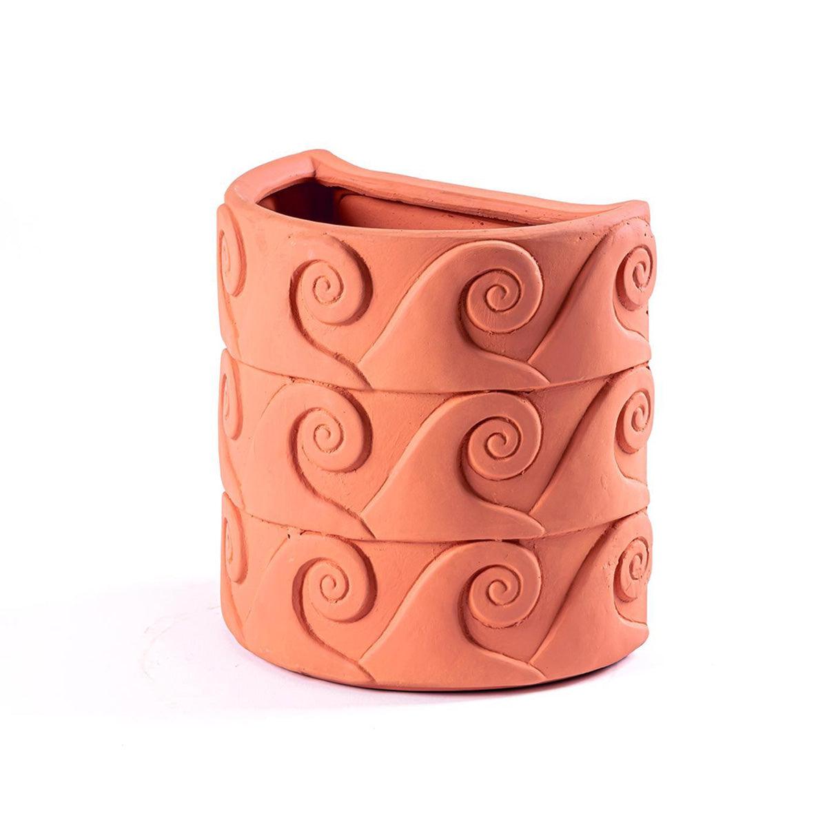 Magna Graecia Terracotta Wall Vase Onde - Seletti