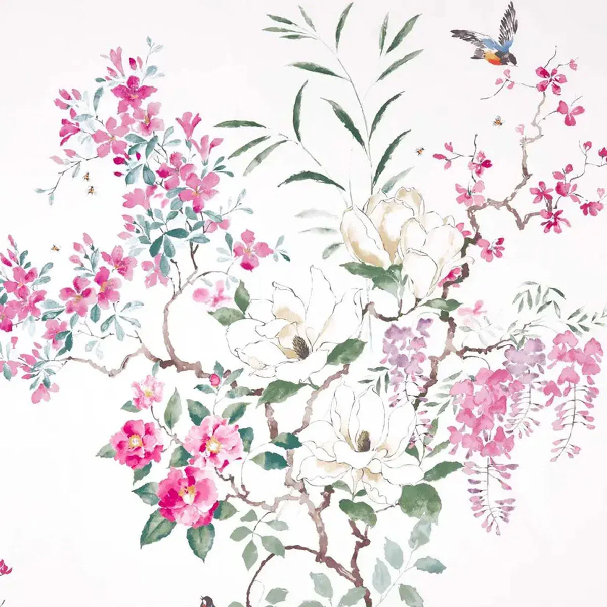 Magnolia & Blossom Cotton Fabric - Sanderson