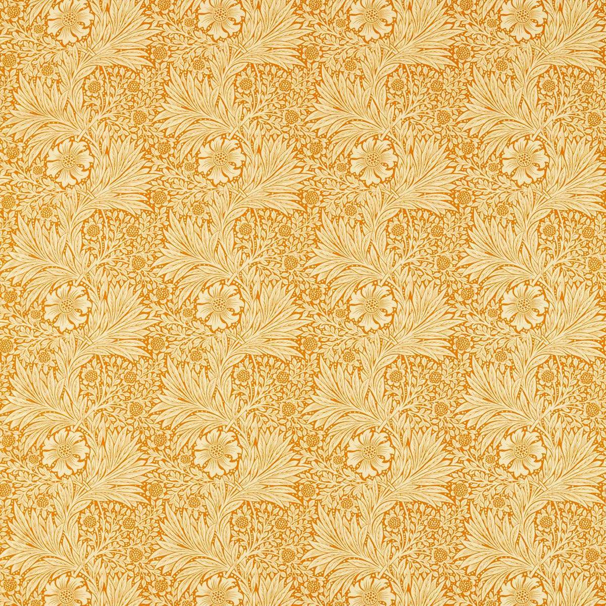 Morris &amp; Co &#39;Marigold - Cream/Orange&#39; Fabric