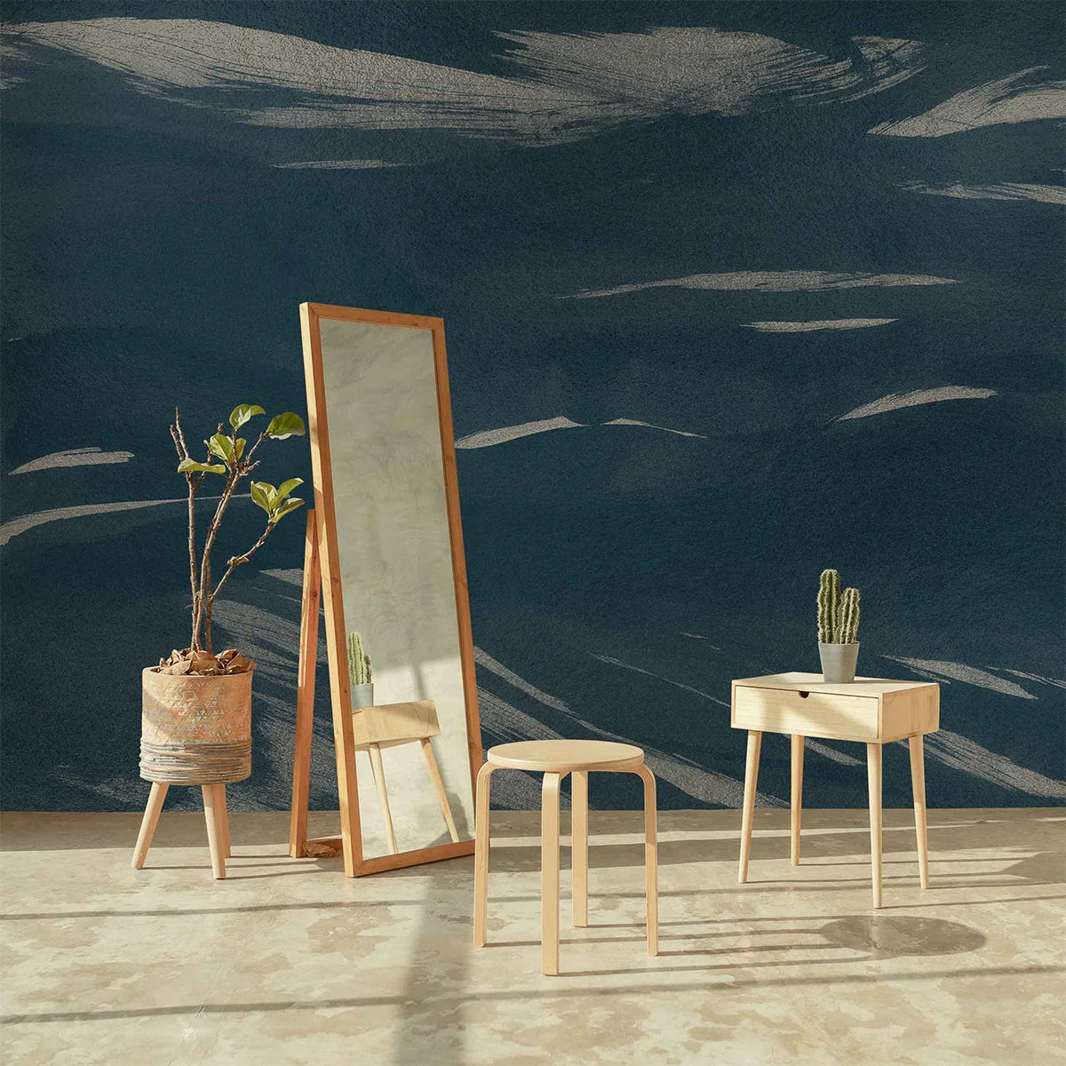 Marine Xray Metallics Mural Wallpaper - Coordonne