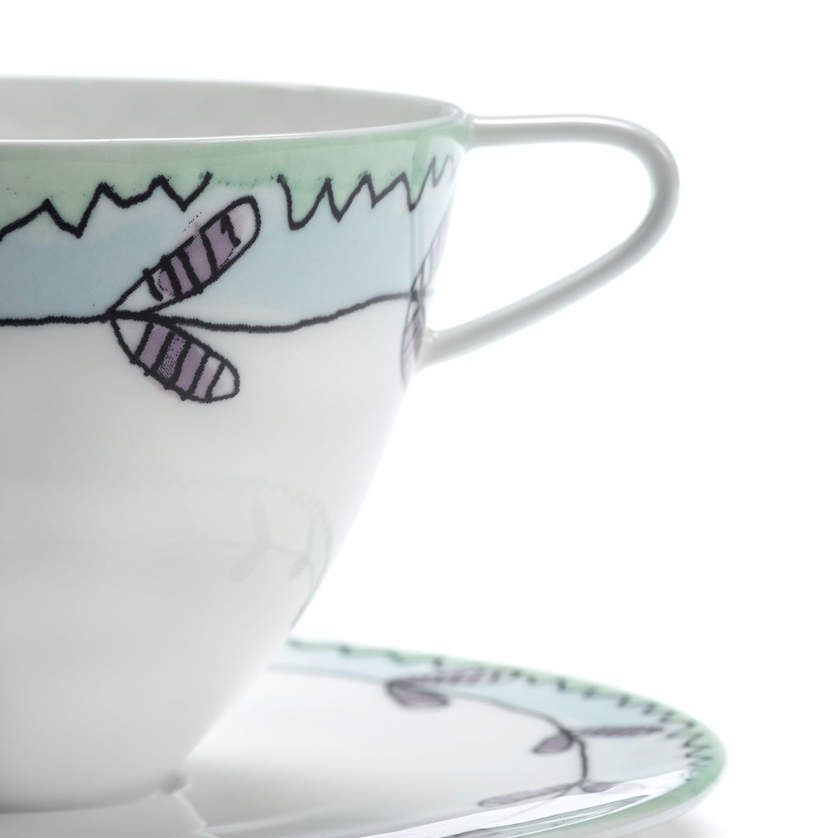 Marni X Serax Blossom Milk Cappuccino Cup with Saucer