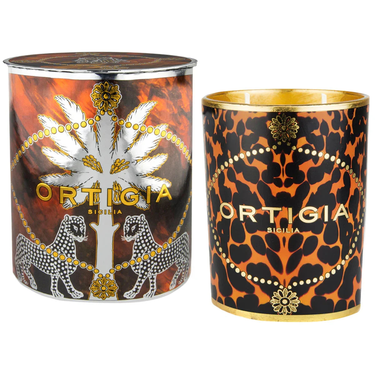 Medium Decorated Candle - Ortigia