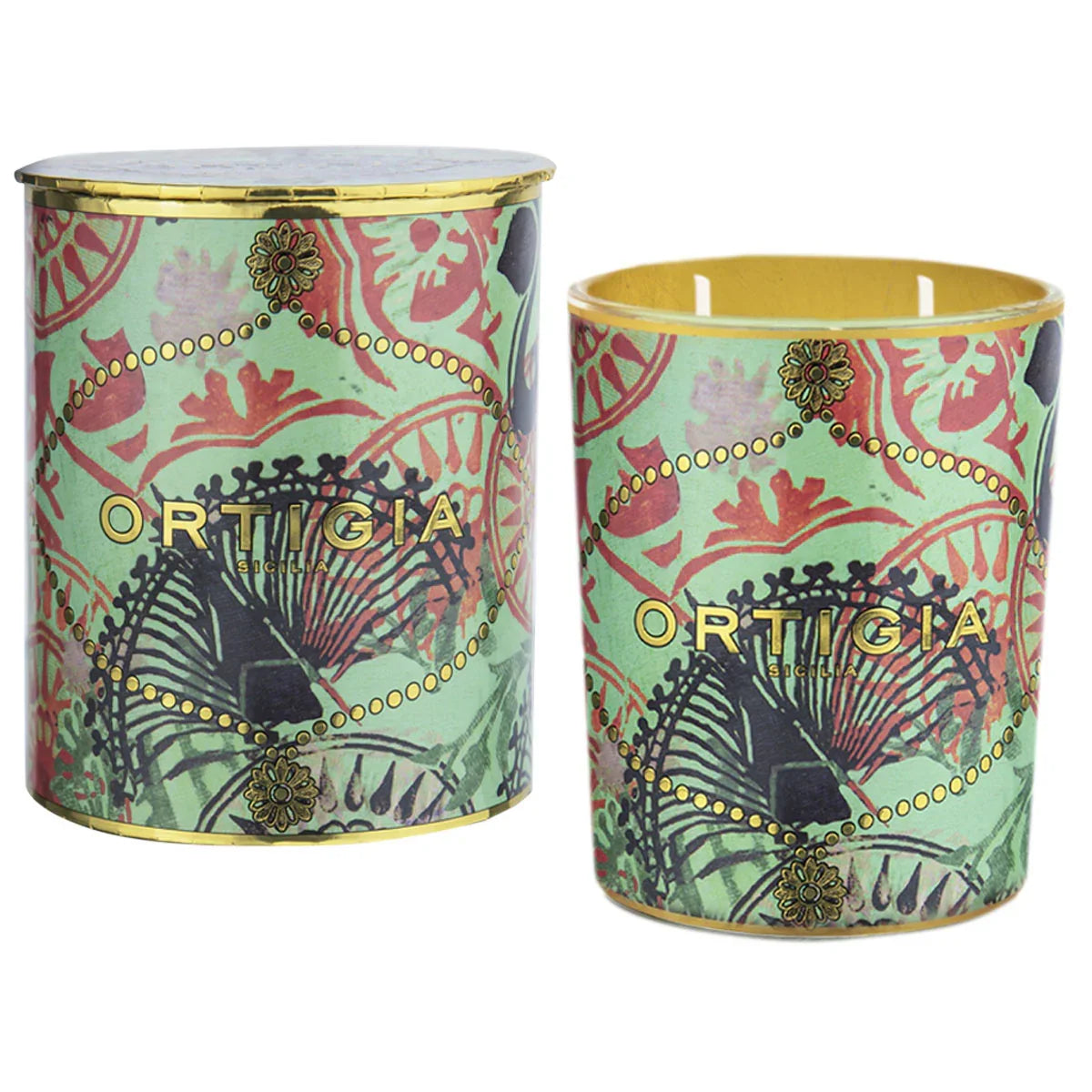 Medium Decorated Candle - Ortigia
