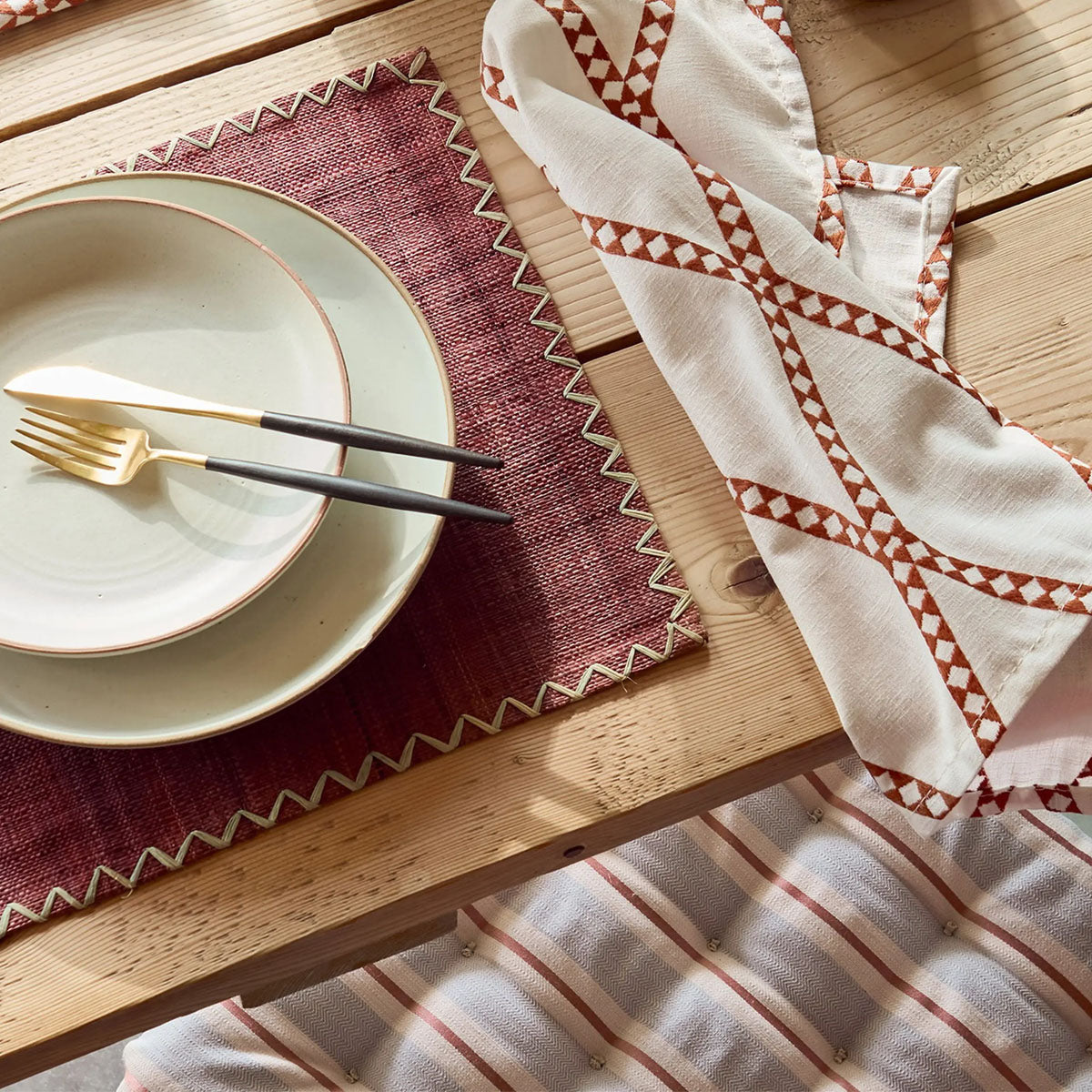 Melton Stripe Fabric - Scion