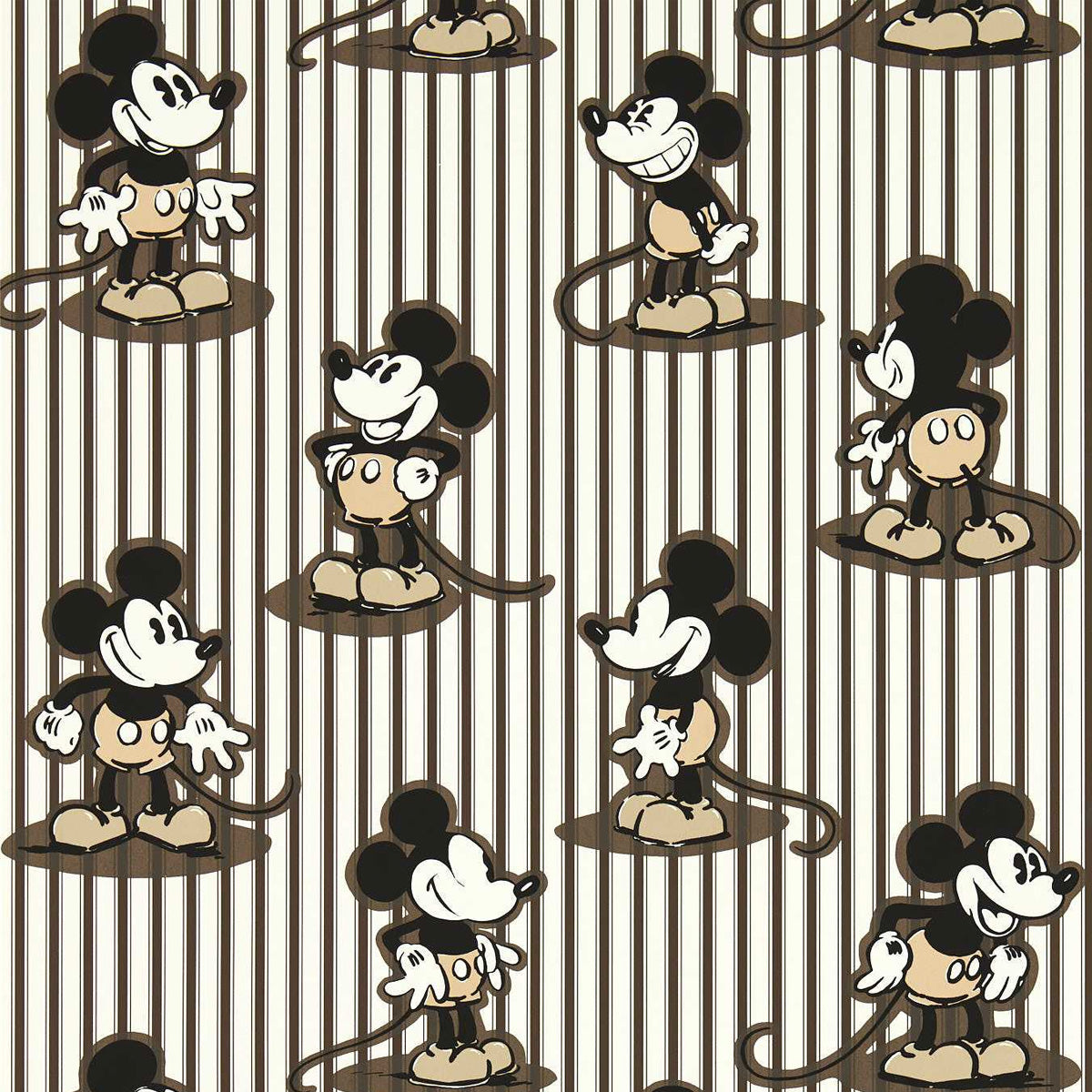 Sanderson X Disney &#39;Mickey Stripe - Humbug&#39; Wallpaper