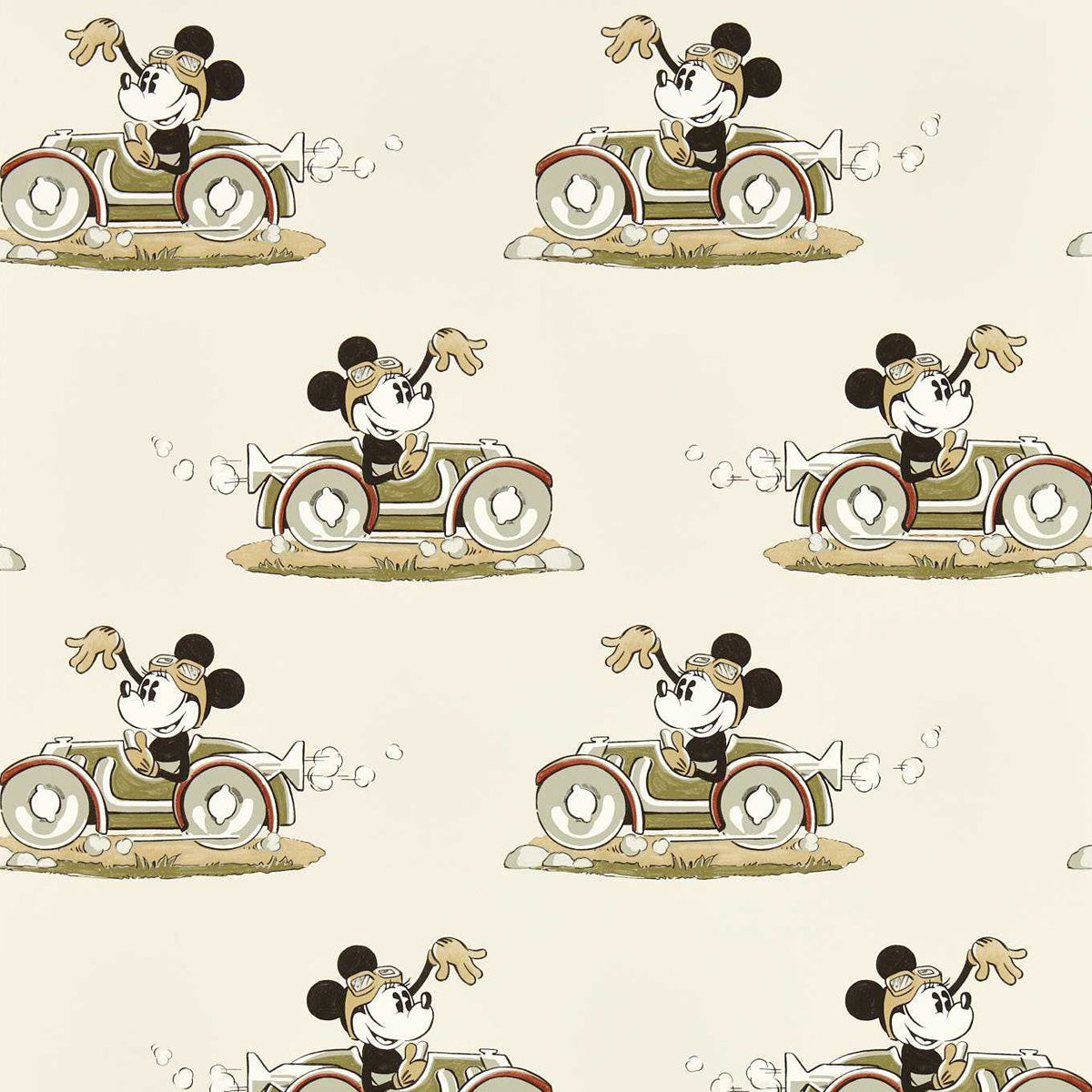 Sanderson X Disney &#39;Minnie On The Move - Babyccino&#39; Wallpaper