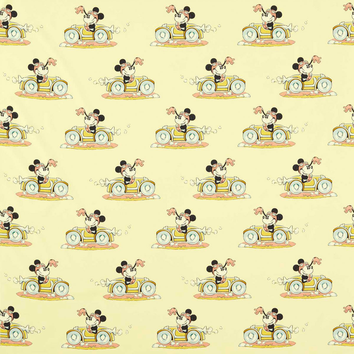 Sanderson X Disney &#39;Minnie On The Move - Sherbet&#39; Fabric