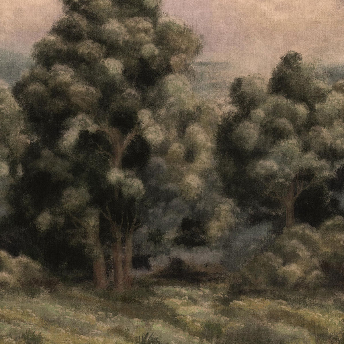 Misty Forest Mural Wallpaper - Borastapeter