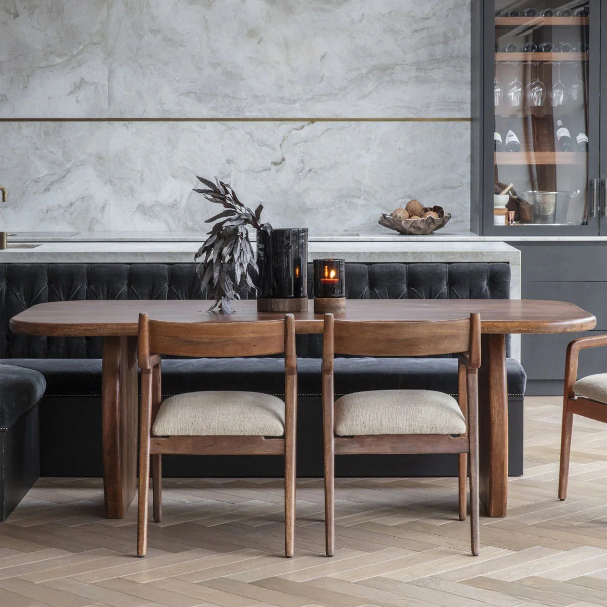 Monterey Wooden Upholstered Dining Chair - Courthouse Furniture