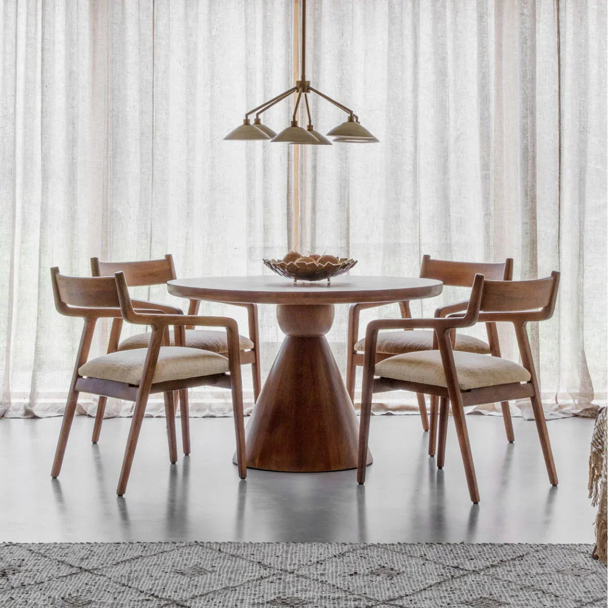 Monterey Round Wooden Dining Table - Courthouse Furniture