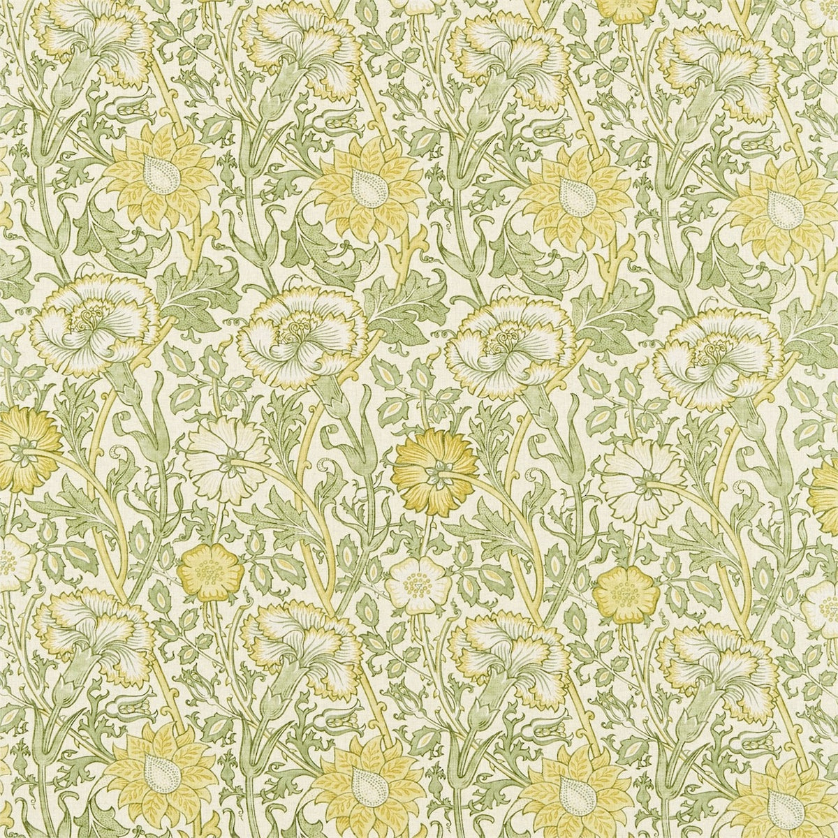 Morris &amp; Co &#39;Pink &amp; Rose - Cowslip/Fennel&#39; Fabric