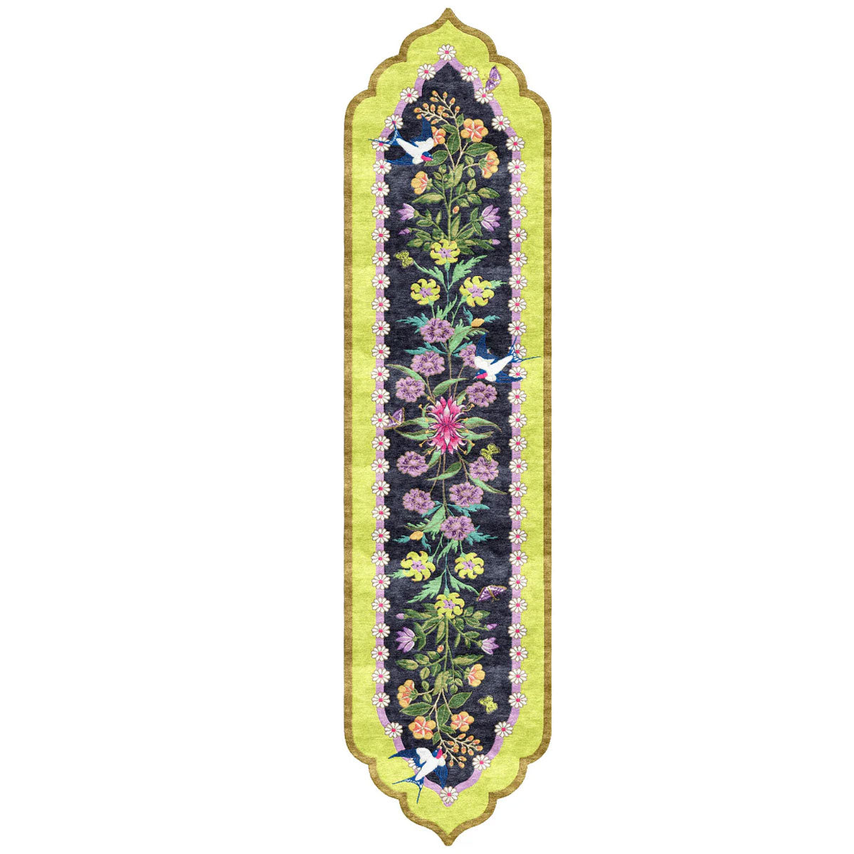 Mughal Flower Show Hand Tufted Runner - Wendy Morrison Design