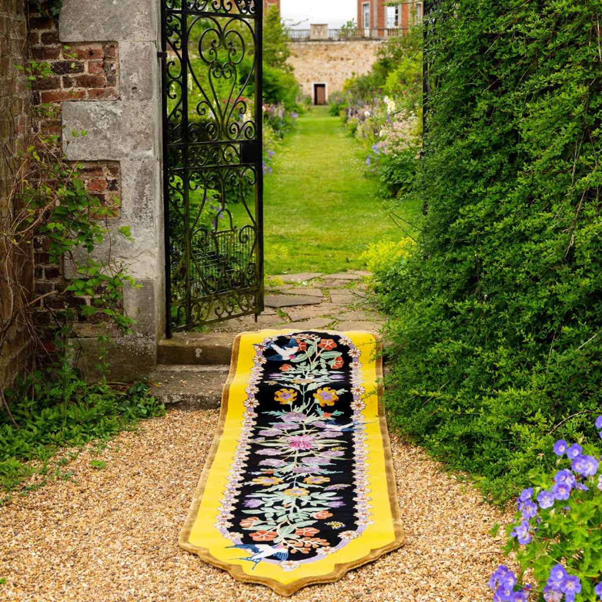 Mughal Flower Show Hand Tufted Runner - Wendy Morrison Design