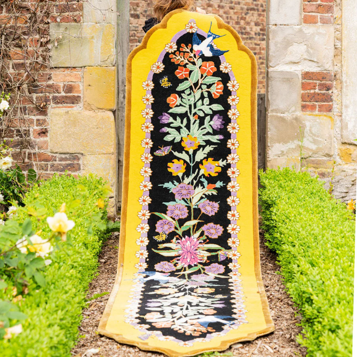 Mughal Flower Show Hand Tufted Runner - Wendy Morrison Design