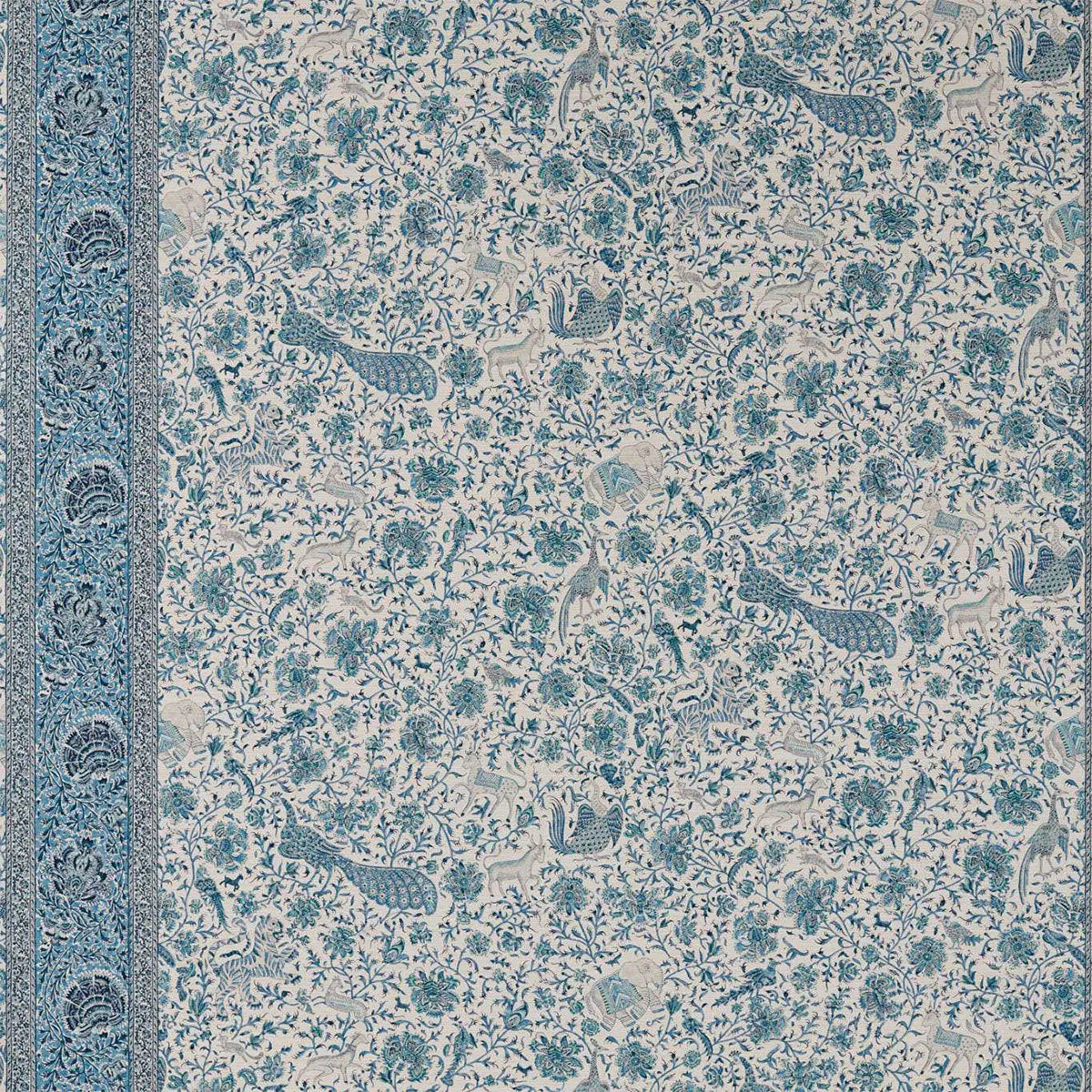 Mughal Menagerie Mazarine Blue Wallpaper - Zoffany