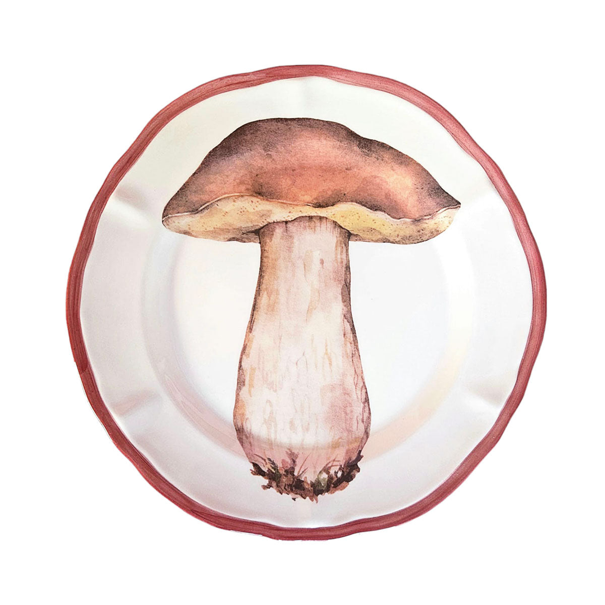 Mushroom Ceramic Plate Red - Les Ottomans