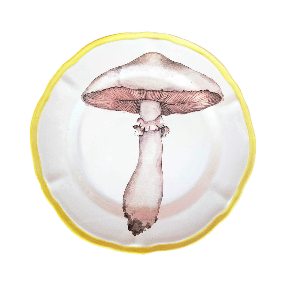 Mushroom Ceramic Plate Yellow - Les Ottomans