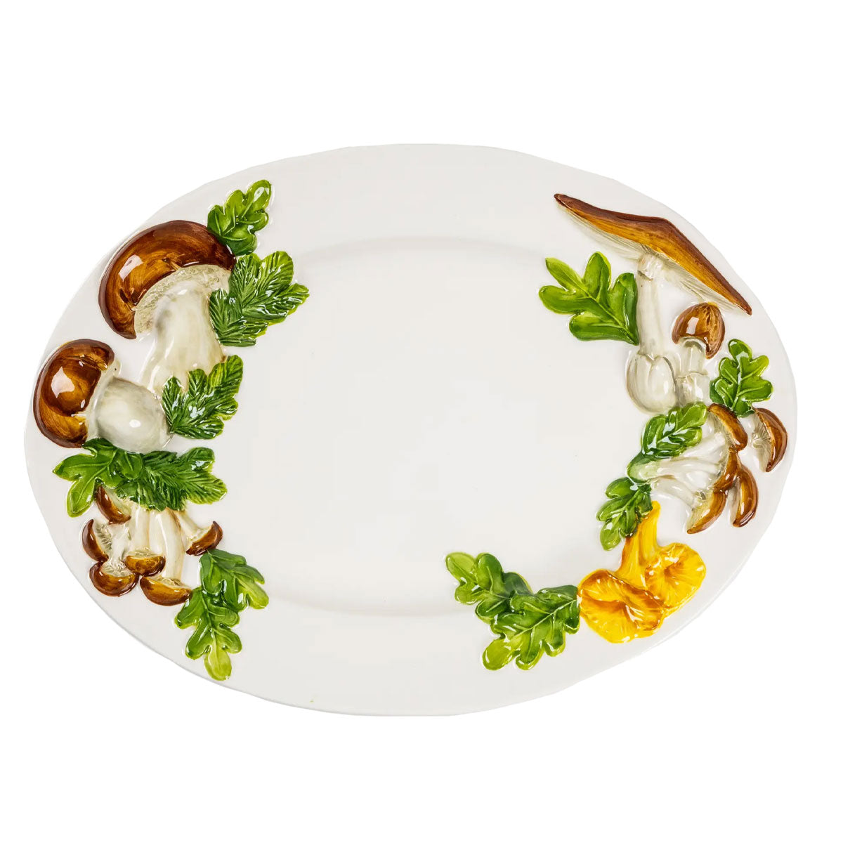 Hand Plated Mushroom Ceramic Serving Platter - Les Ottomans