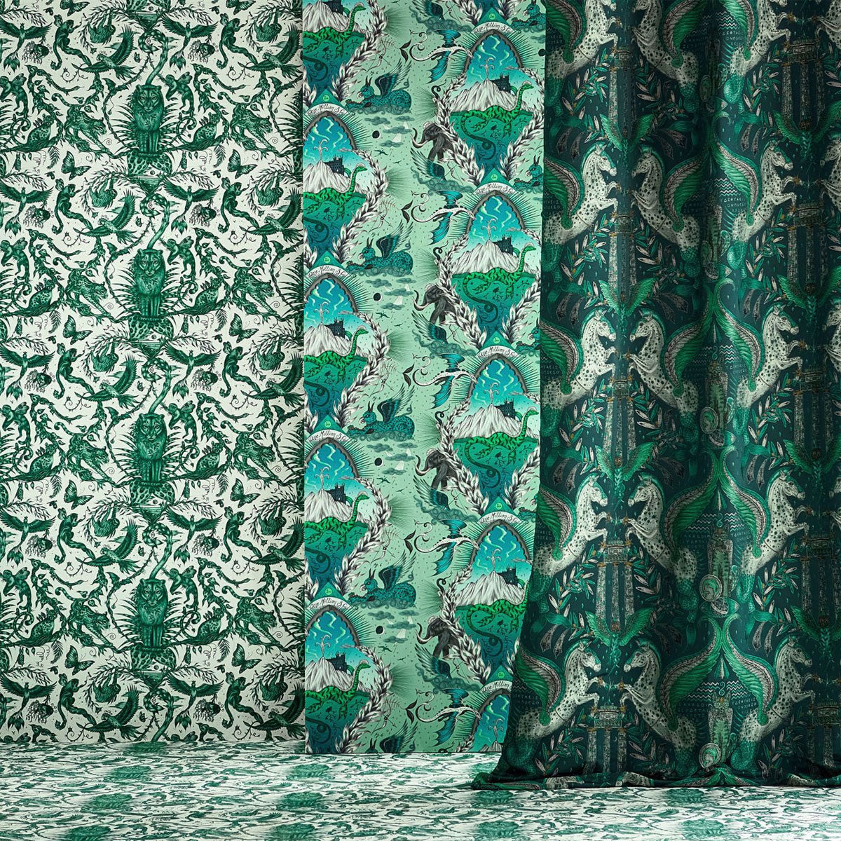 Odyssey Mythos Jacquard Fabric - Clarke &amp; Clarke X Emma Shipley