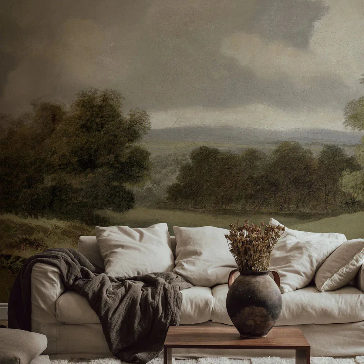 Oilpainting Landscape Mural Wallpaper - Borastapeter