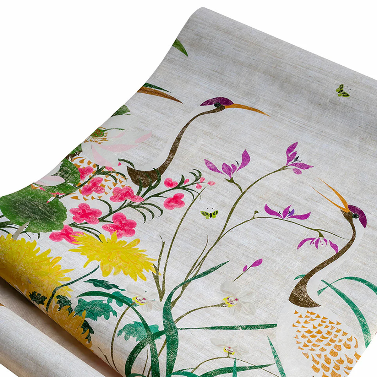 One Hundred Birds One Hundred Flowers Wallpaper - Wendy Morrison Design