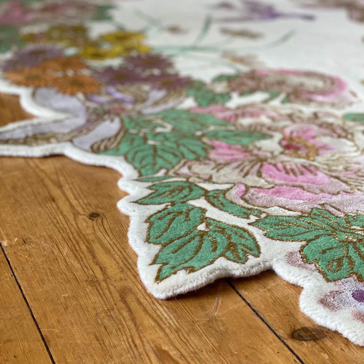 One Hundred Flowers Hand Knotted Runner - Wendy Morrison Design