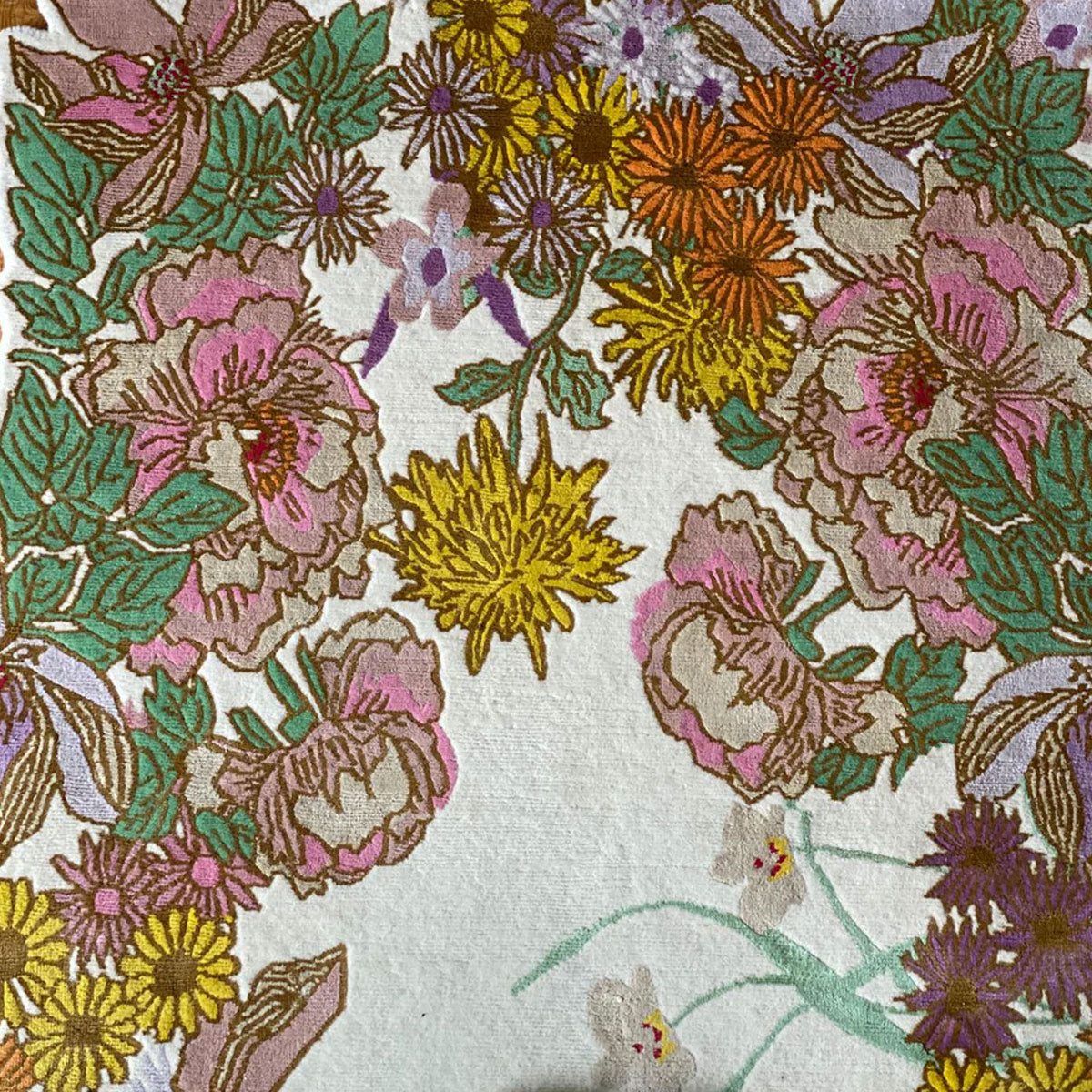 One Hundred Flowers Hand Knotted Runner - Wendy Morrison Design