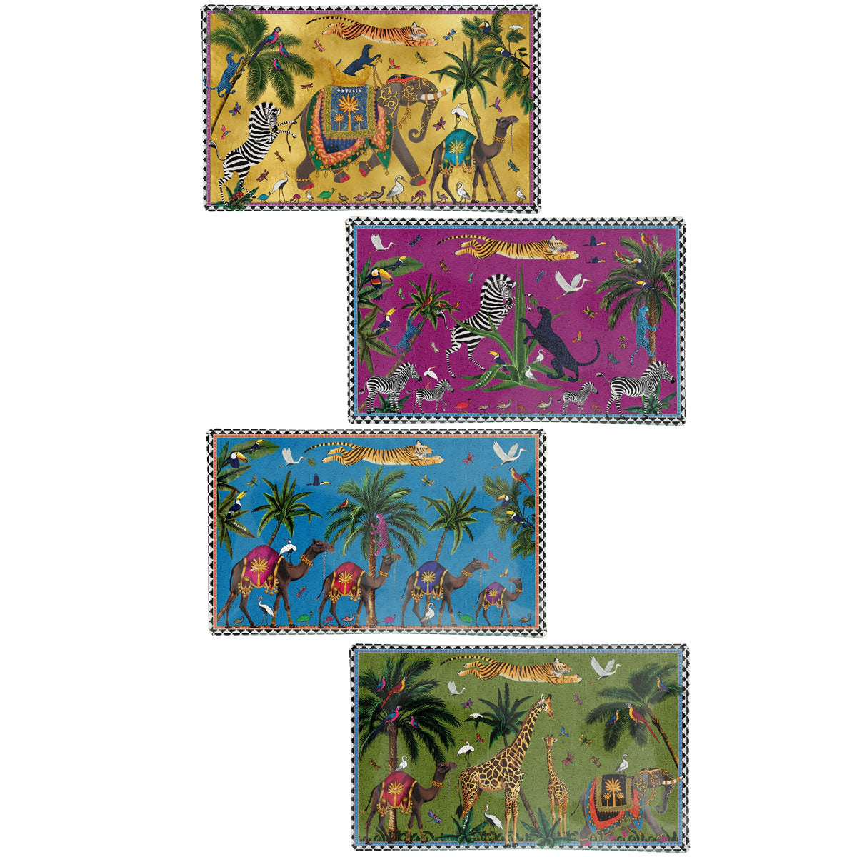 Flying Tiger Tin & 4 Glass Plates Gift Set - Ortigia