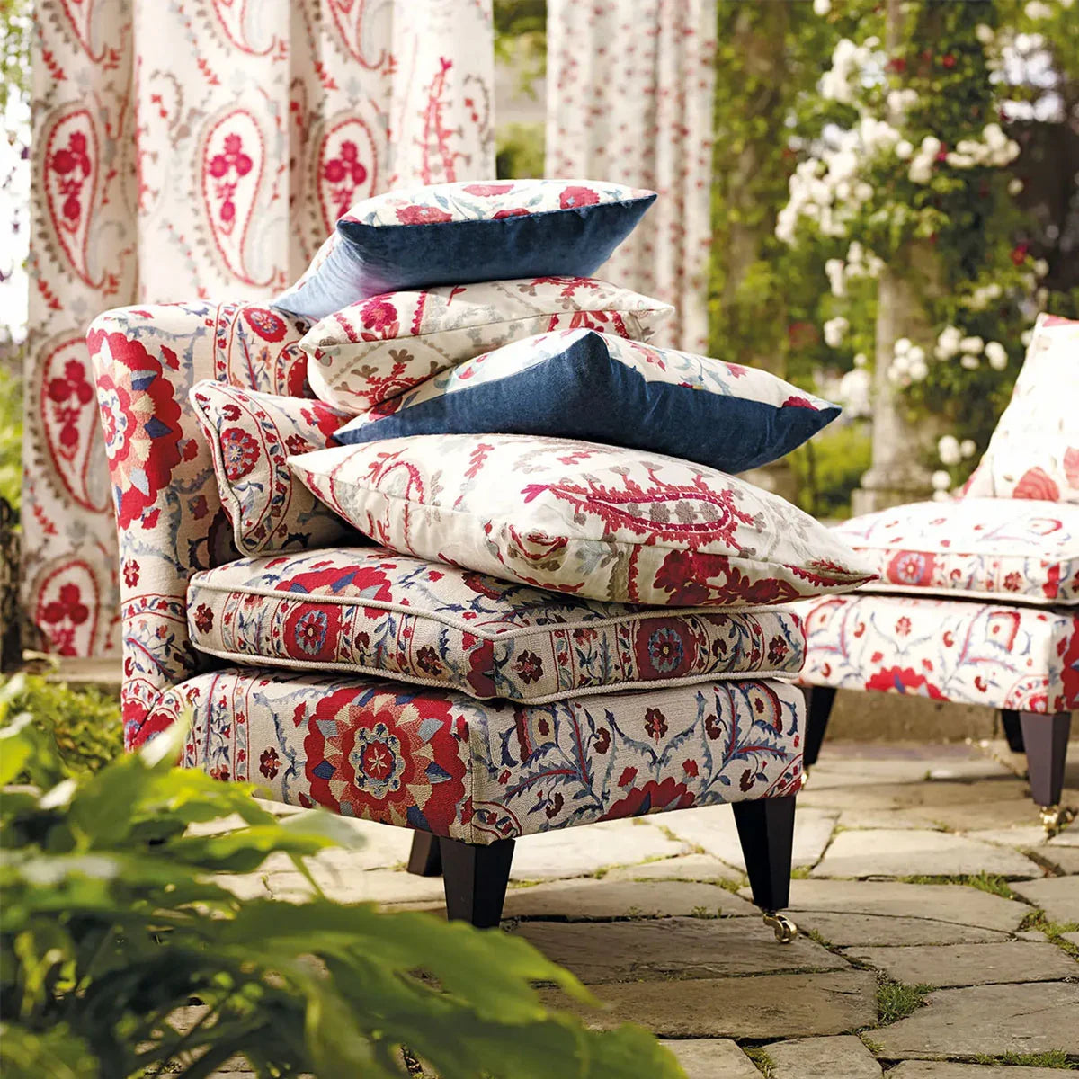 Ottoman Flowers Fabric - Sanderson