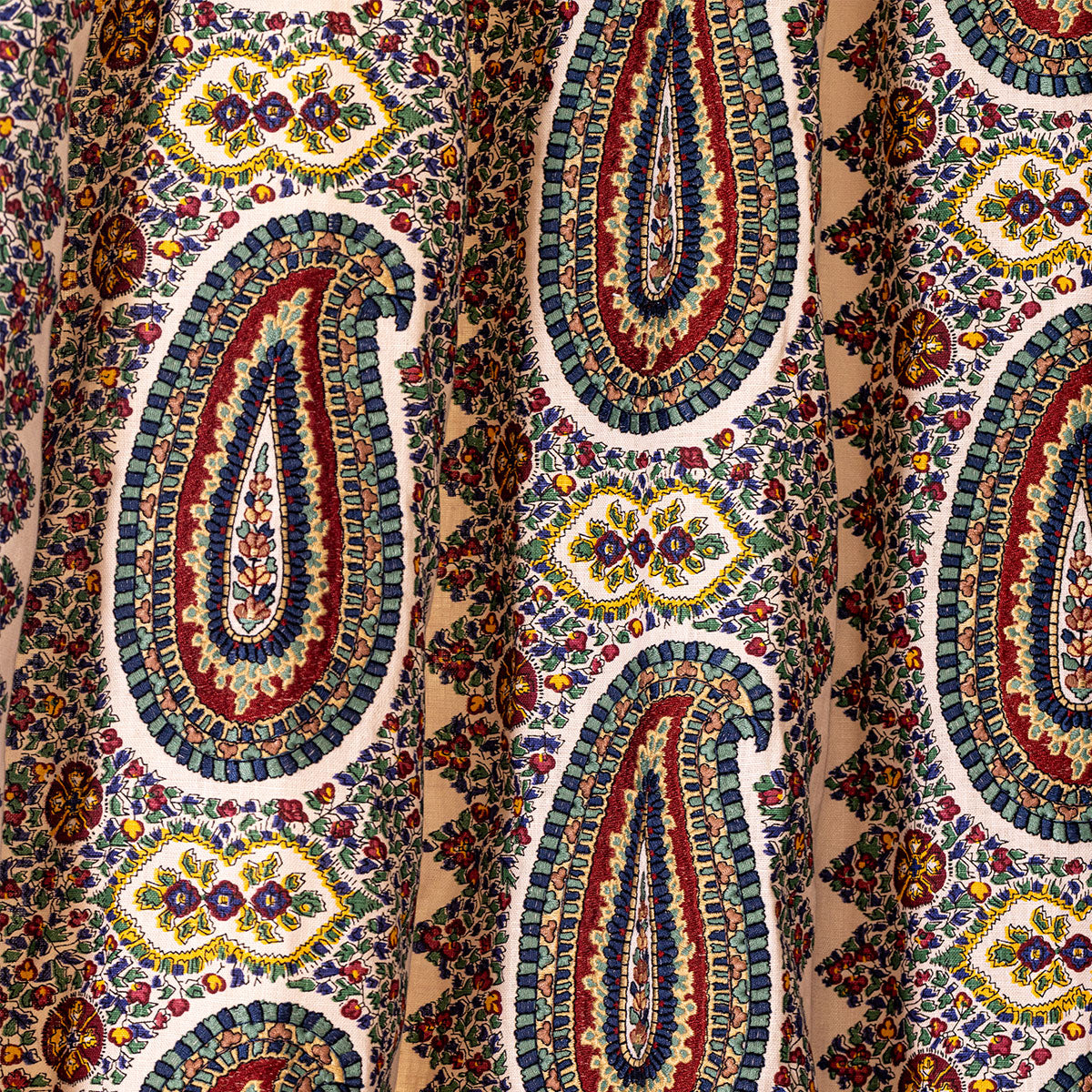 Paisley Stripe Fabric - Mulberry Home