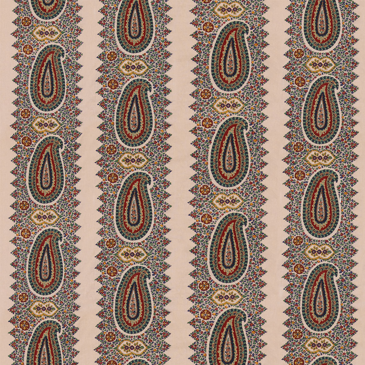 Paisley Stripe Fabric - Mulberry Home