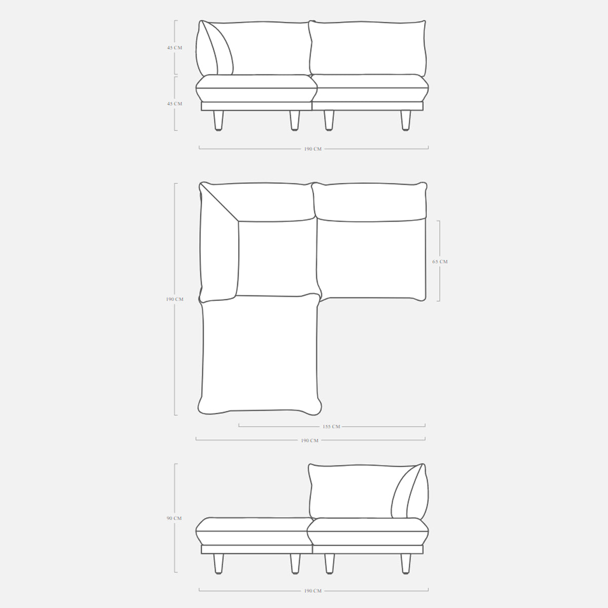 Paletti Lounge Furniture Set Medium + Free Table - Fatboy