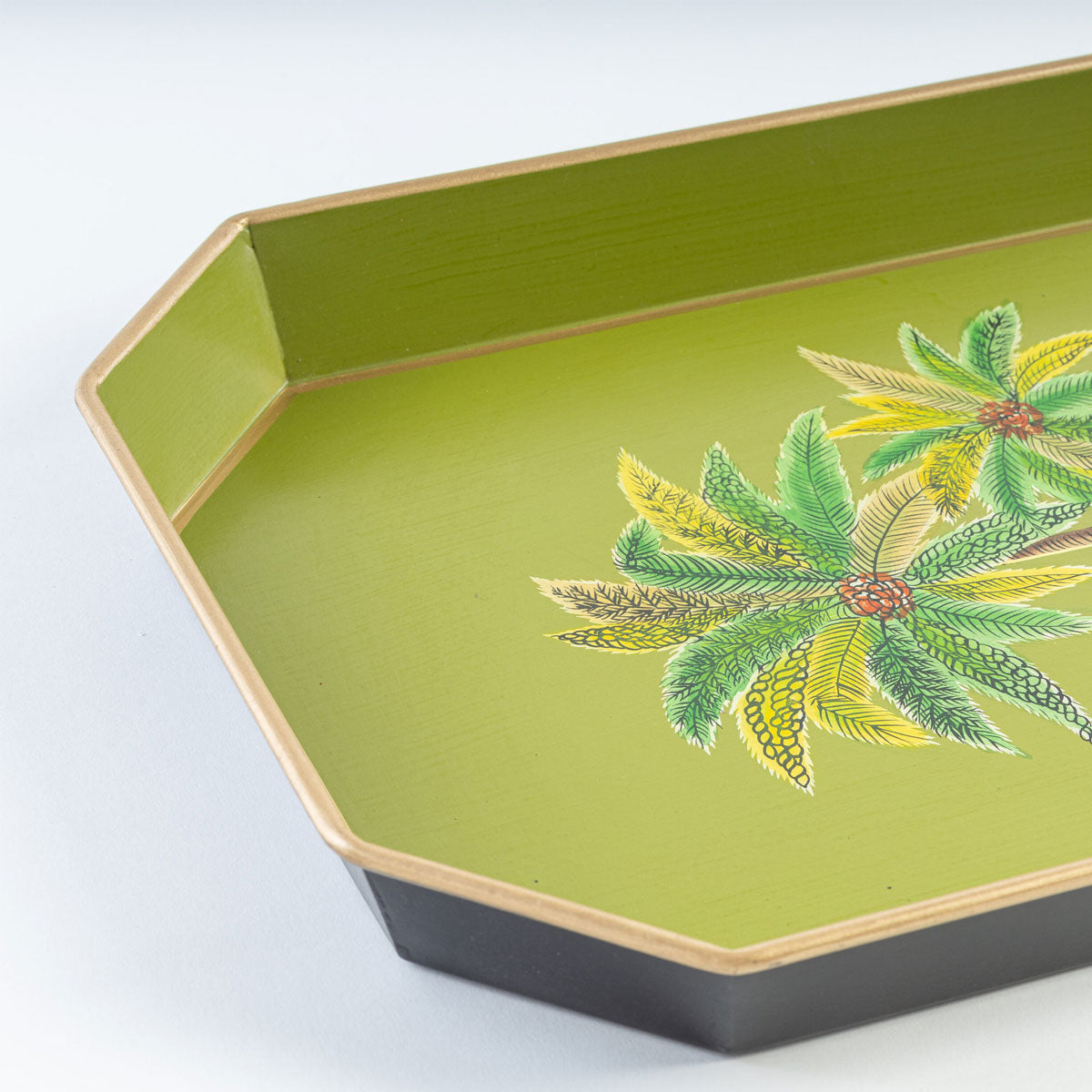 Palm Trees Hand Painted Iron Tray  - Les Ottomans