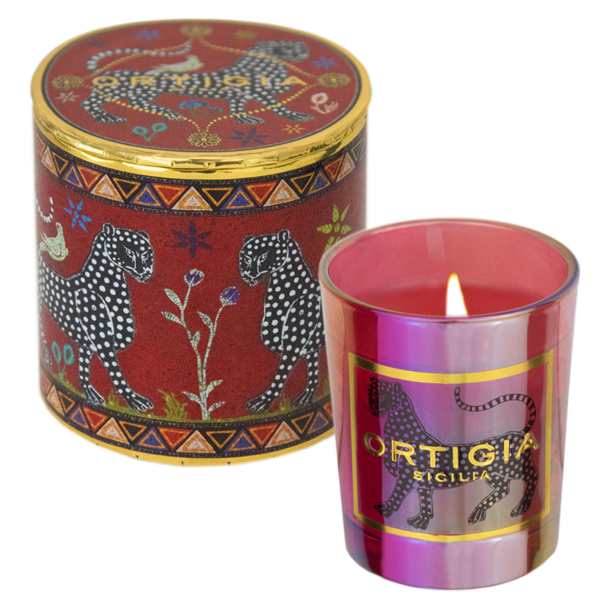 Small Decorated Candle - Ortigia