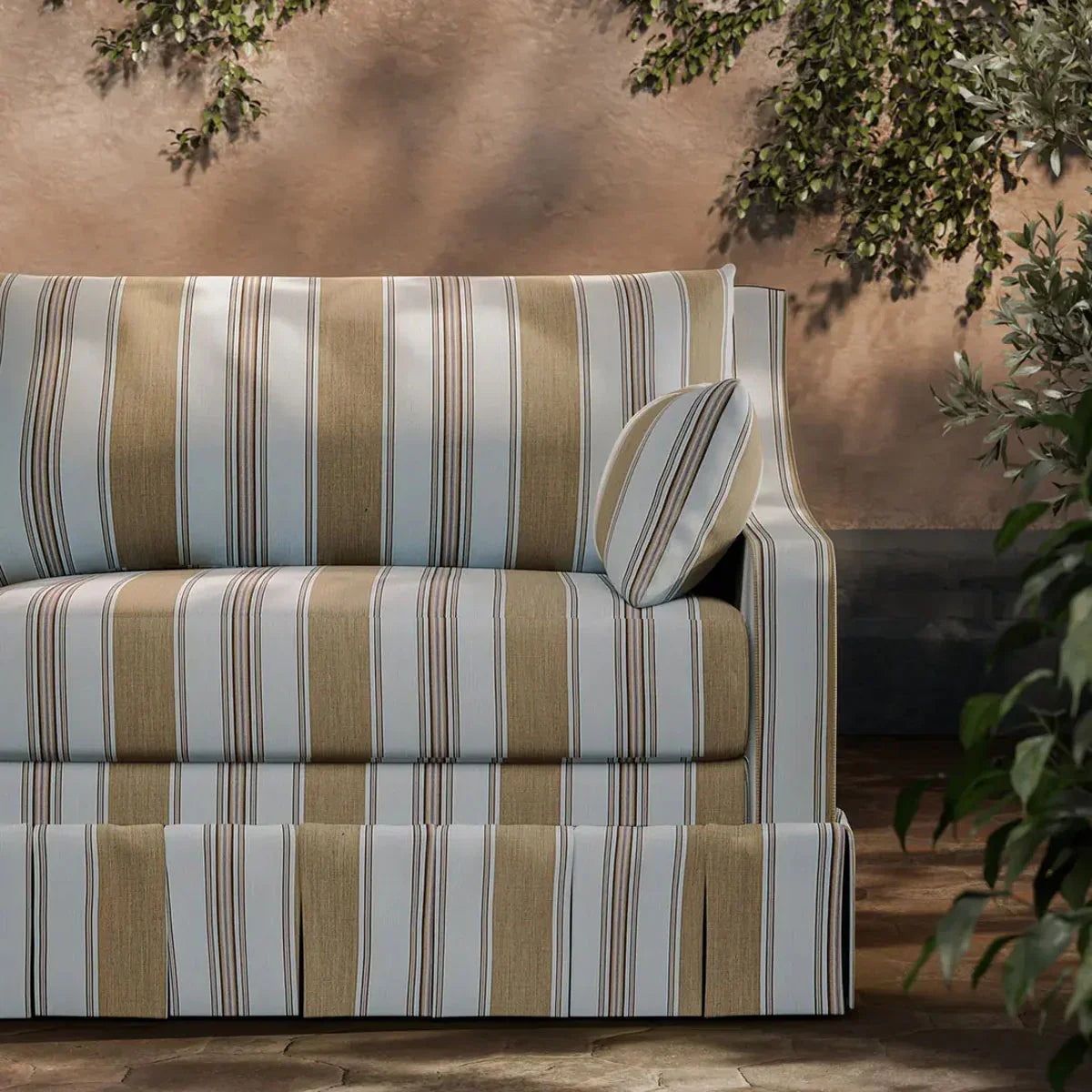 Parasol Stripe Indoor Outdoor Fabric - Zoffany X Michael S. Smith
