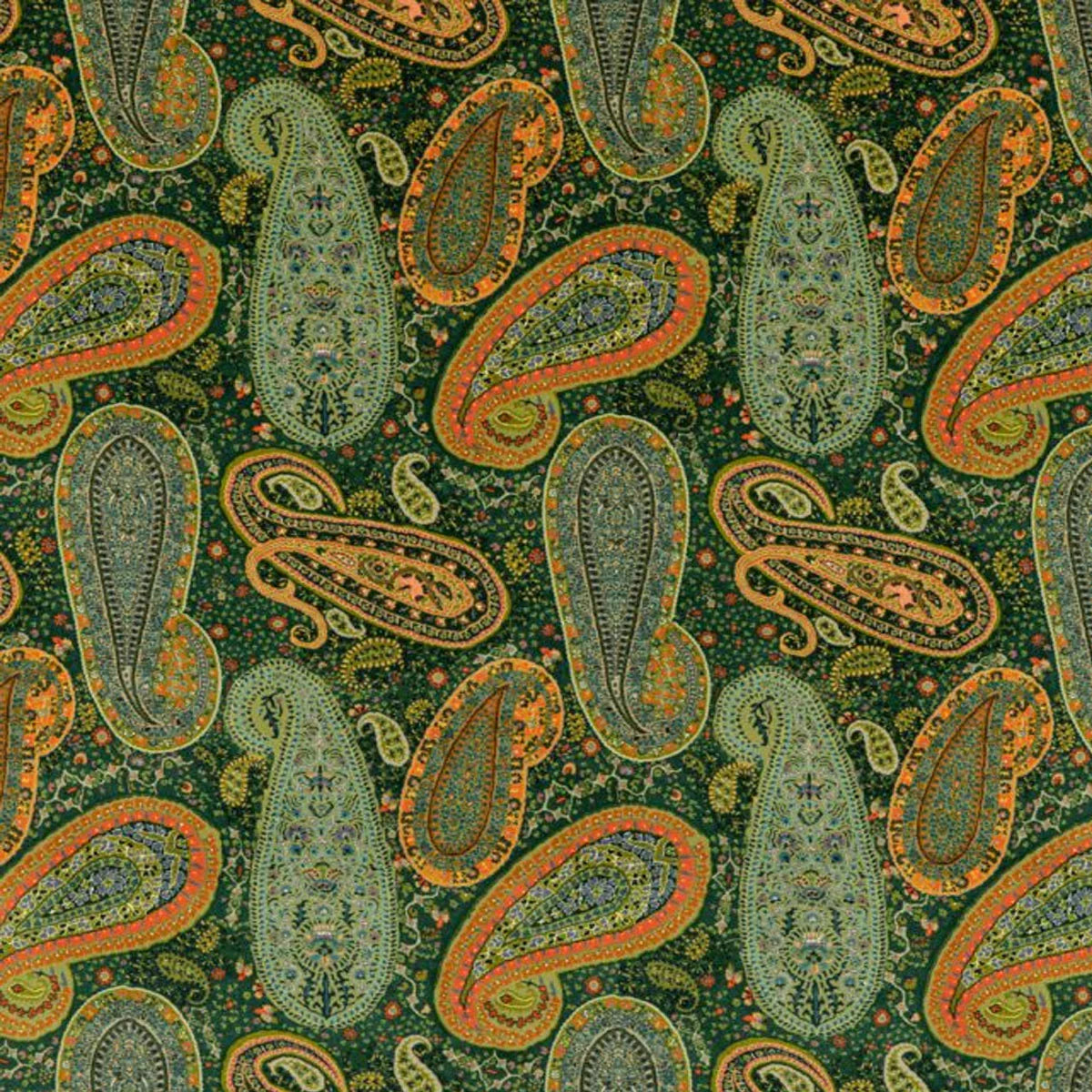 Peregrine Paisley Velvet Fabric - Mulberry Home