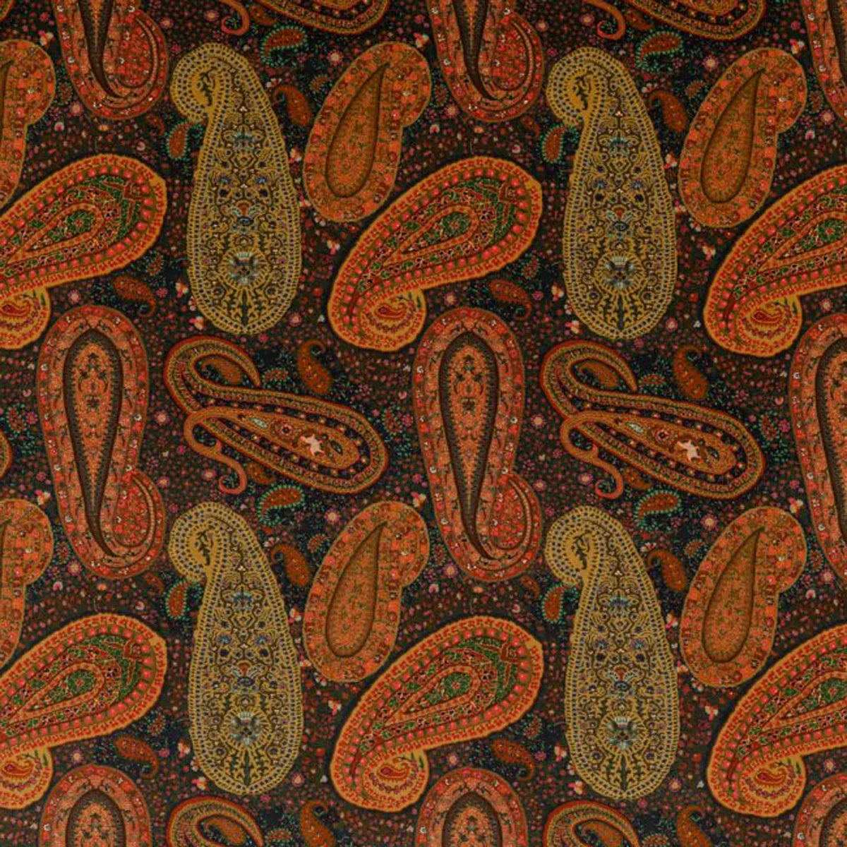 Peregrine Paisley Velvet Fabric - Mulberry Home