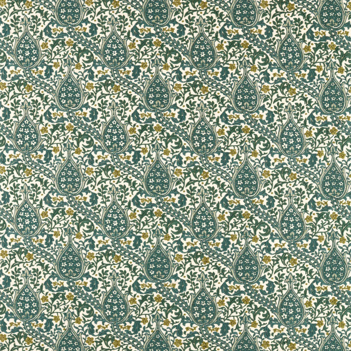 Persian Tulip Embroidery Fabric - Morris & Co